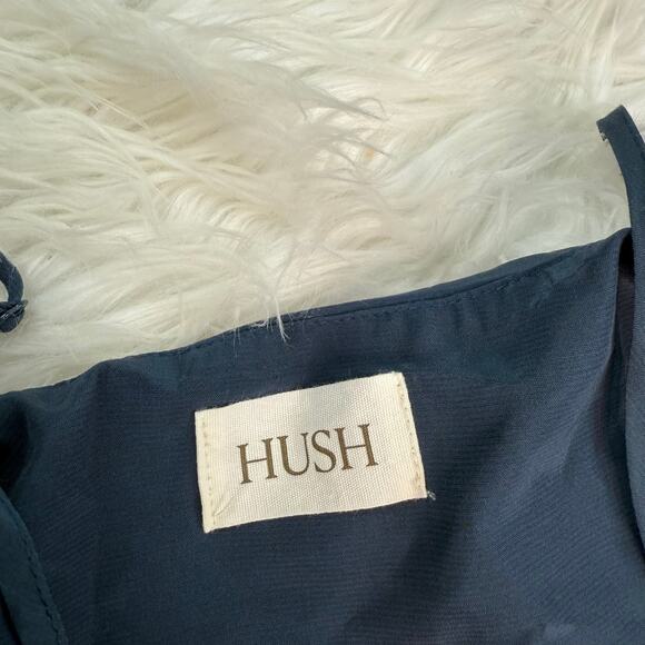 HUSH Madden Mini Slip Dress Size S Blue Minimalist Classic - Picture 9 of 16